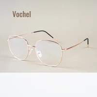 vochel metal frame anti blue glasses for women mens computer eyeglasses prescription optical frame 2111