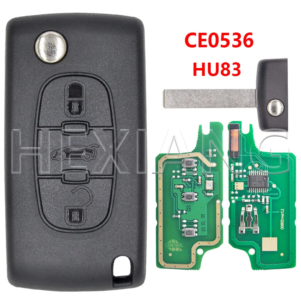 

HE CE0536 ID46 PCF7961 433ASK/FSK HU83/VA2 Автомобильный смарт-ключ для Citroen C2 C3 C4 C5 C6 Xsara Picasso Berlingo Peugoet 207 307 308
