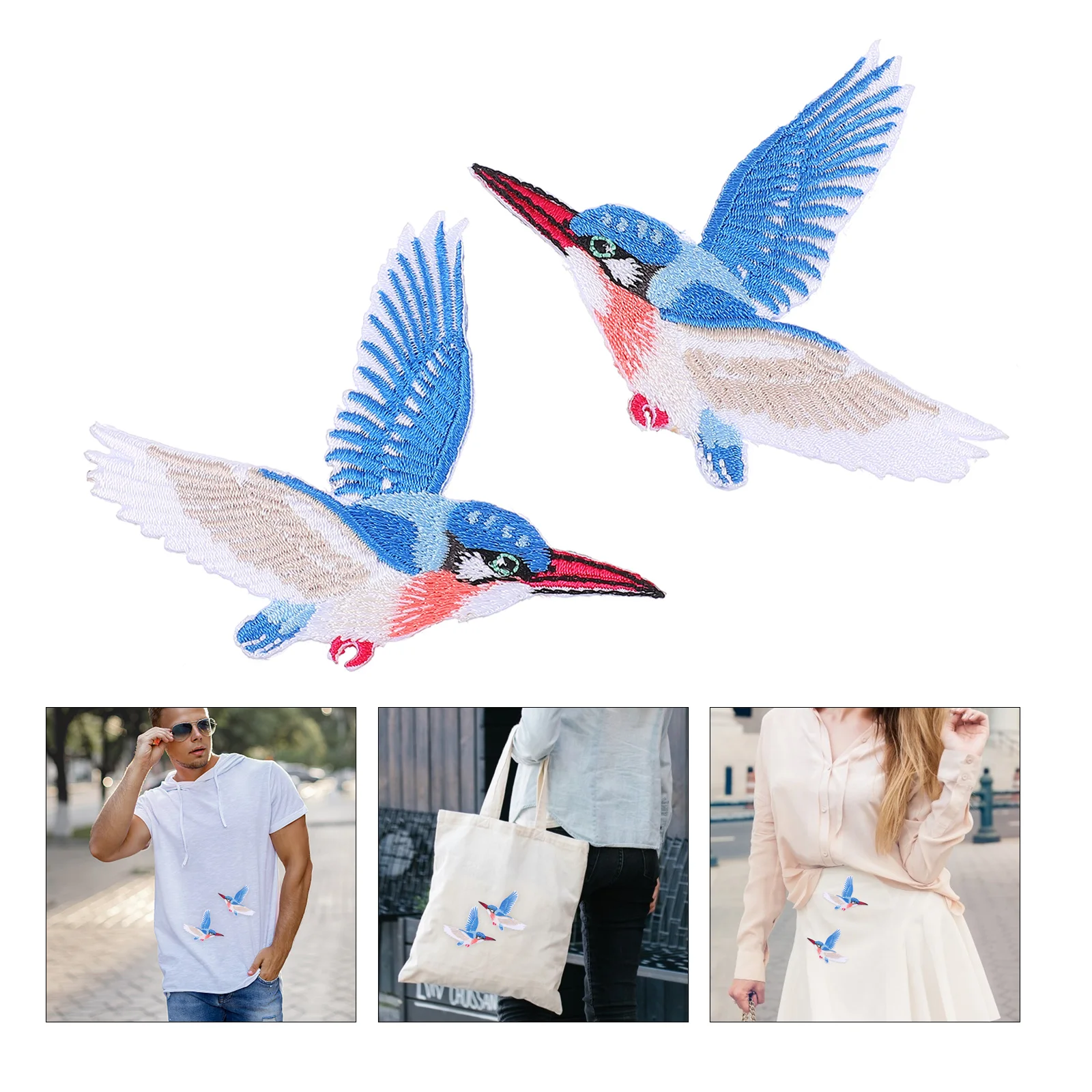 

Patch Embroidered Clothes Iron Appliques Sew Decorative Birds Swallow Bird Badge Applique Stick Fashionrepairing Ironing