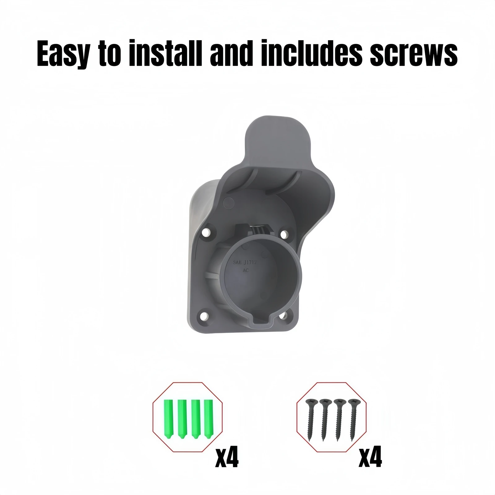 Фото Держатель зарядного кабеля для электромобилей Type1 Type2 GBT NACS SAEJ1772 IEC62196-2, аксессуары для настенных зарядных станций EVSE №2