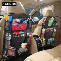child car organizer with touch screen tablet holder auto organizer back seat storage cover protector for travel road trip kids