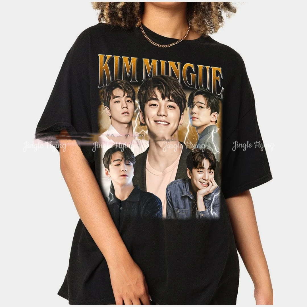 Ограниченная партия футболка в стиле Ким минги Kpop винтажная РУБАШКА УНИСЕКС