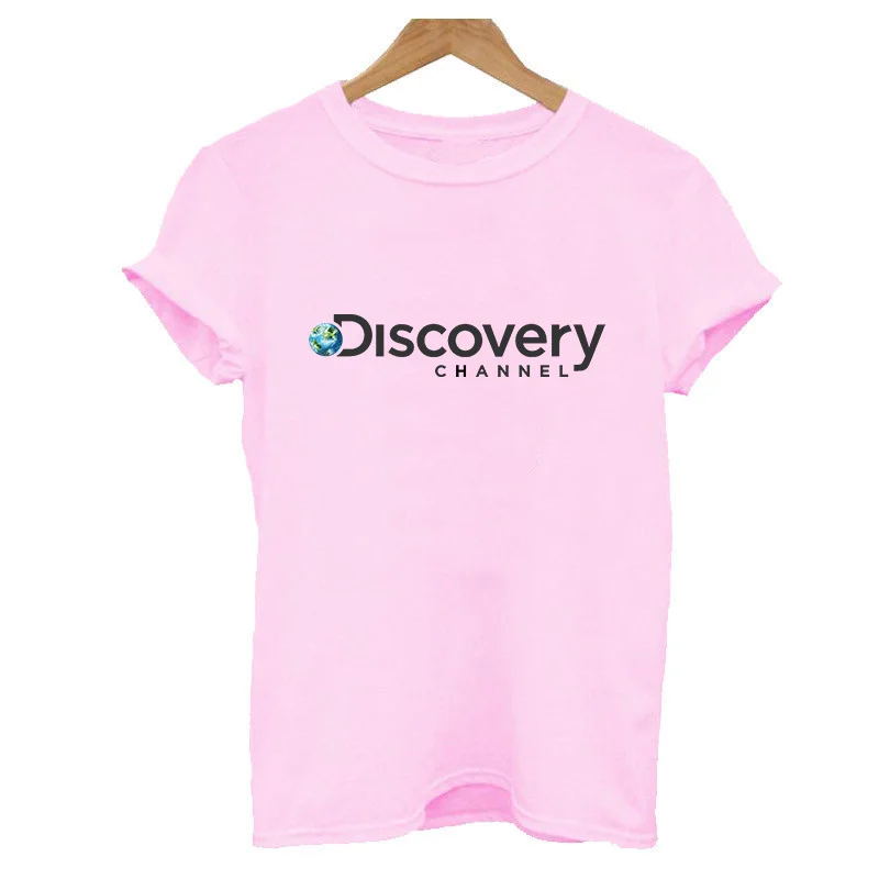 

Summer/New Korean/Fashion Women's Wear, Discovery Channel/Printed Women's High Street Round Neck Short Sleeve T-shirt Top