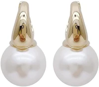 pearl drop earringsfreshwater cultured white pearls earrings14k gold plated hypoallergenic hoop earringsfashion pearl earring