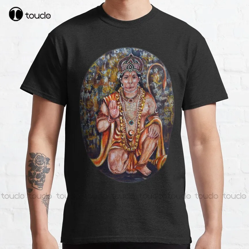 

Классическая футболка Hanuman, рубашки для тренажерного зала, новая популярная креативная забавная рубашка, забавная уличная одежда в стиле Ха...