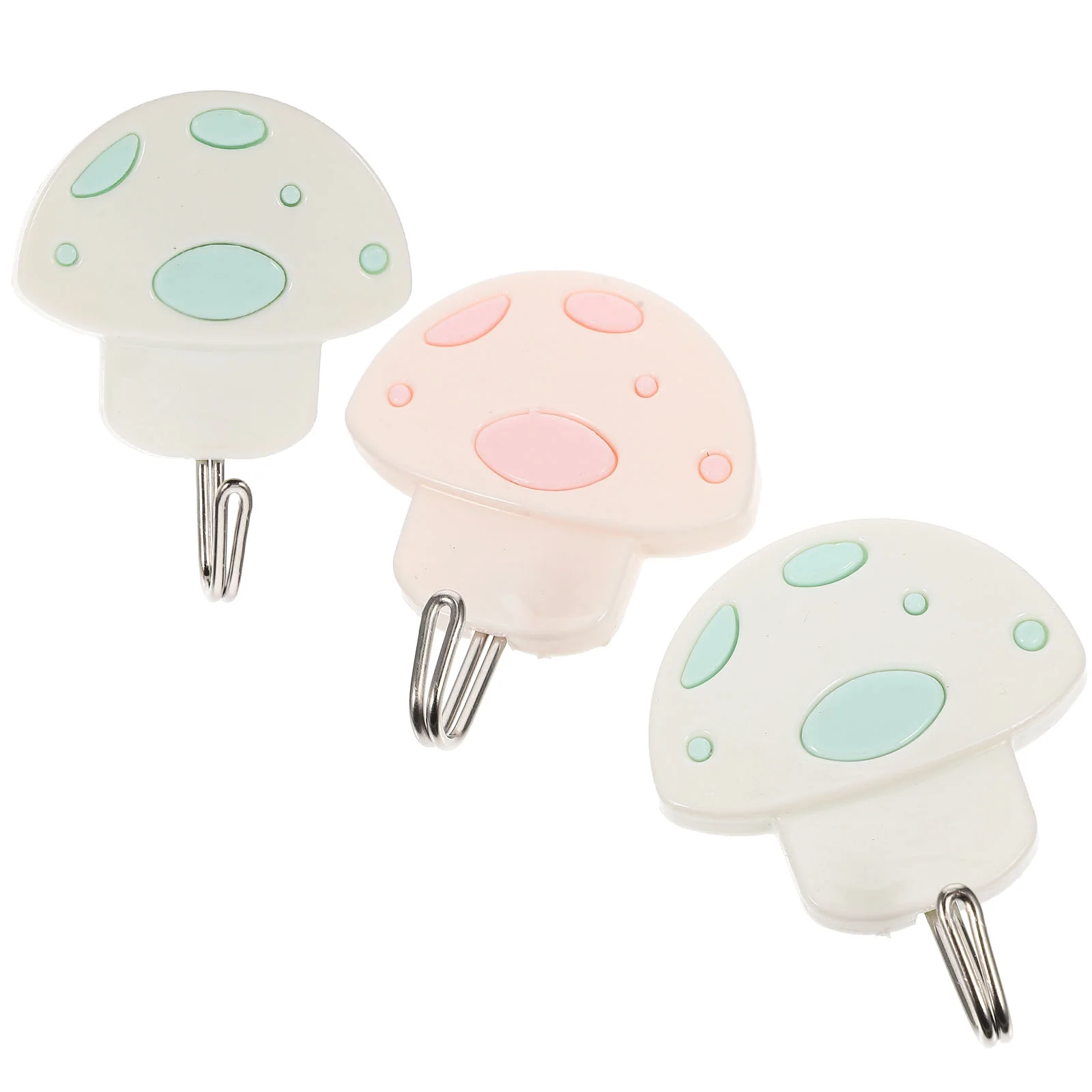 

3 Pcs Kids Clothes Hangers Adhesive Wall Hooks Hanging Coat Mushroom Wall Hook Shower Hooks Shower Key Hook Child