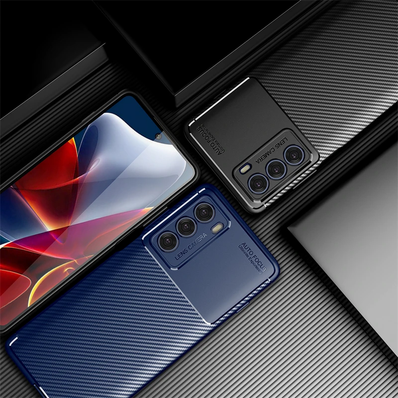Carbon Fiber Cover For Motorola Edge S30 Case Silicone Funda For Motorola Edge S30 Ultra Thin Case For Moto Edge S30 X30 20 Lite