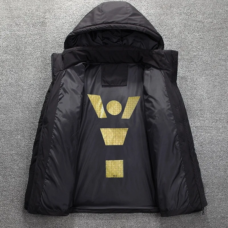 2022 New Men's Down Jacket Fashion Korean Version Short Slimming and Thickening Young Men's Down Jacket