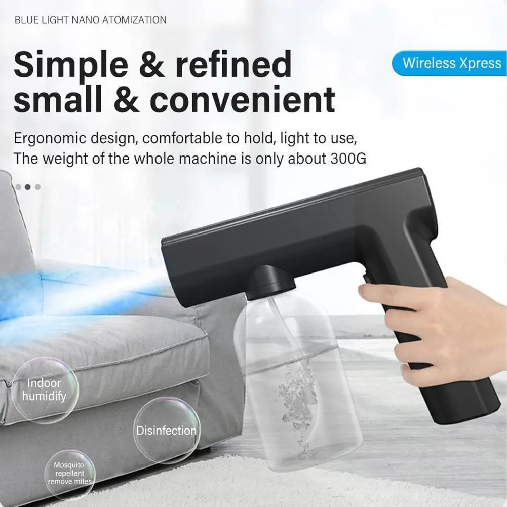 

300ml Handheld Atomizer Spray Gun Mist Sprayer Santitizer Machine Cordless Electric Fogger For Office Garden Alcohol S I4d6