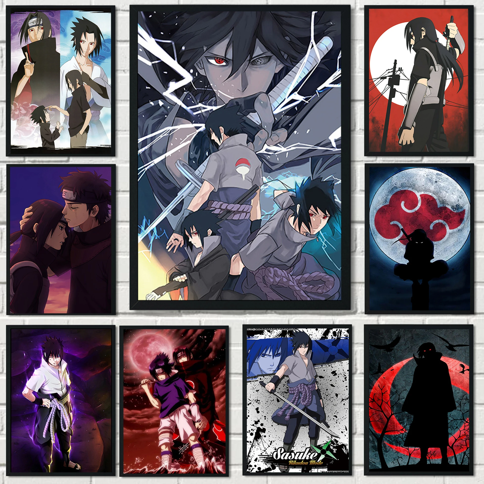 

Anime Naruto Poster Sasuke Wall Hanging Art Canva Painting Home Living Room Bedroom Decor Picture Sticker Printing Prints Cudros