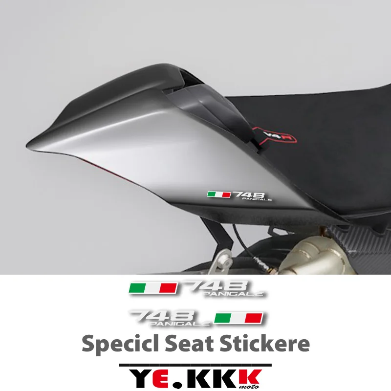 

2 Stickers For DUCATI Monster Seat Unit 748 SP EVO Panigale S Flag Tricolor Sticker Decal Customization