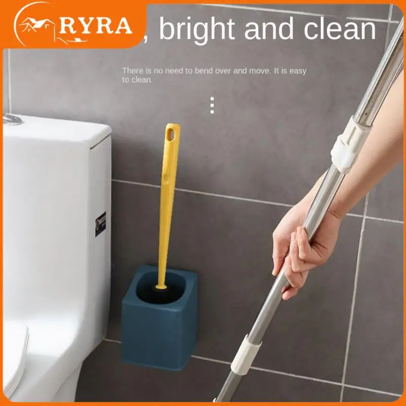 

Чистящая Щетка для унитаза без отверстий, бытовая щетка для чистки с основанием, Товары для ванной комнаты, туалетный ершик для мытья туалета