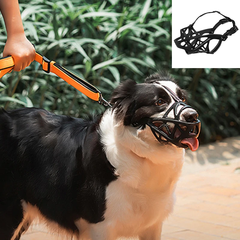 

1pc Soft Silicone Pet Dog Muzzle Adjustable Pet Muzzles Anti-biting Stop Barking Chewing Mask for Small Medium Dogs Pet Supplies