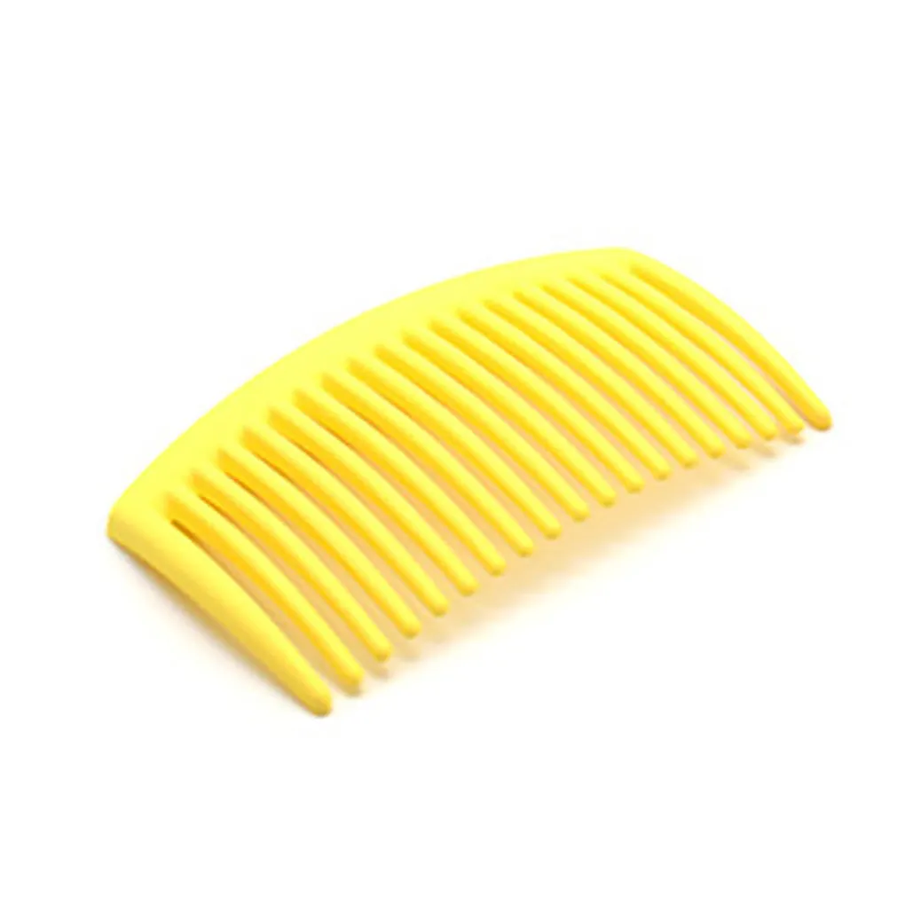 

1/2/3/5 Hair Side Combs Classical Pointed-Toothed Decoration Plastic Fork Comb Handmade Women Headwear Light Yellow