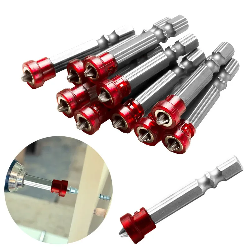 

5 Pcs 1/4 Inch Hex Shank Screwdriver Bit Holder Magnetic Phillps Keys Kit PH2 Bits Sets Tow Slot Professional Electrician Tools