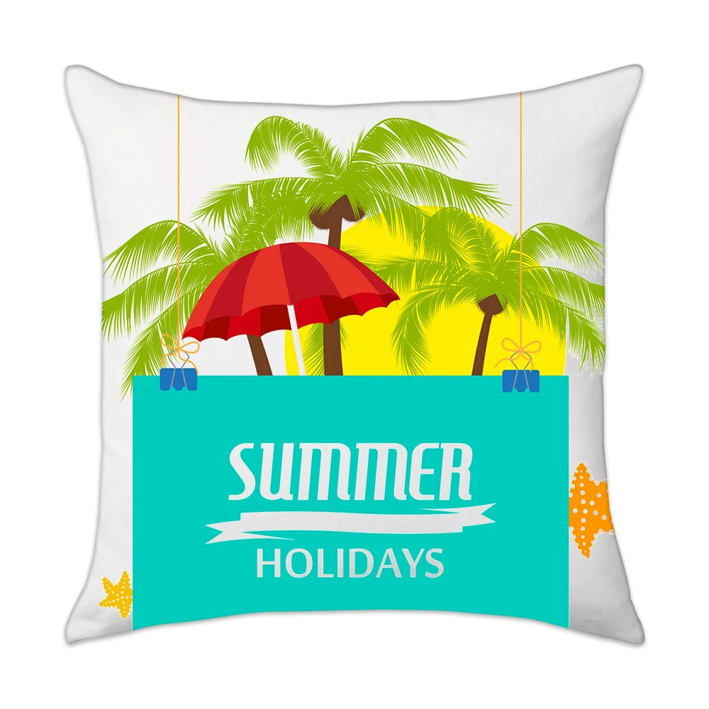 

Summer Holidays Cushion Cover Outdoor Camping Car Pillow Case Home Decorative Living Room Sofa Throw Pillow Cover 45x45cm