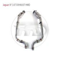 hmd stainless steel exhaust system high flow performance downpipe for jaguar xf 3 0t car accessories with catalyst
