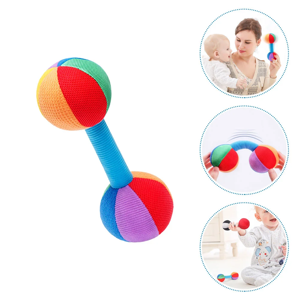 

Baby Training Toys Supple Infant Soothing Grip Portable Dumbbell 3-6 Months Funny Finger Plush