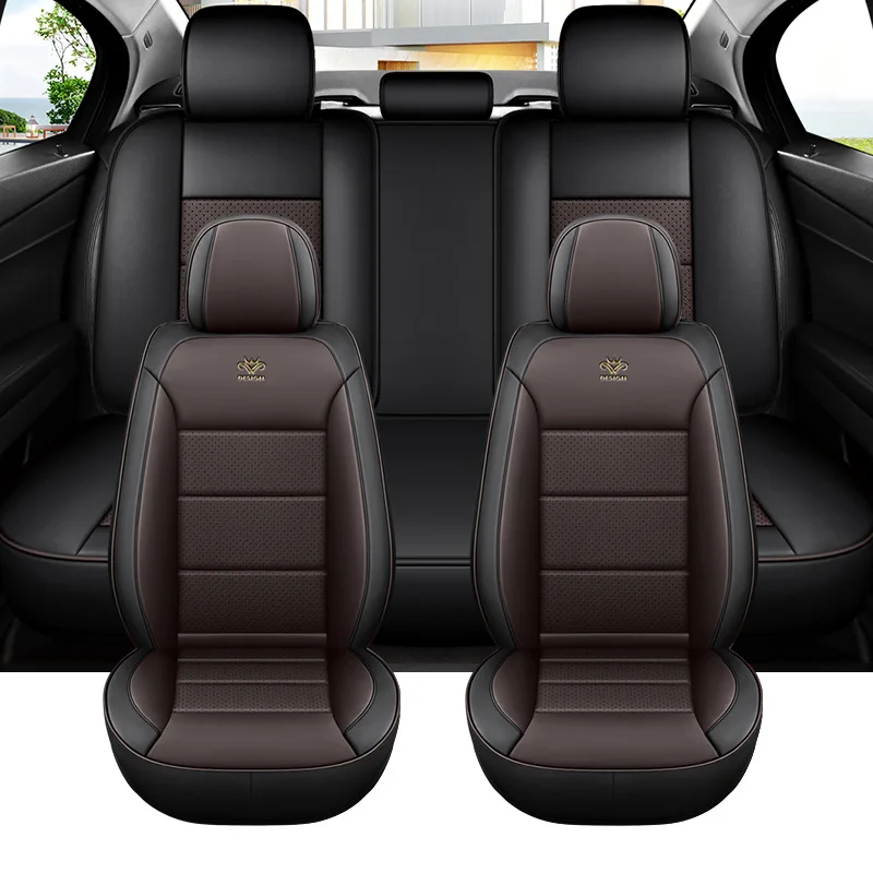 

Универсальные кожаные чехлы для автомобильных сидений полный комплект для Chrysler 200 Nissan Qashqai J10 Toyota Camry 70 VW Golf 4 Peugeot 206 аксессуары