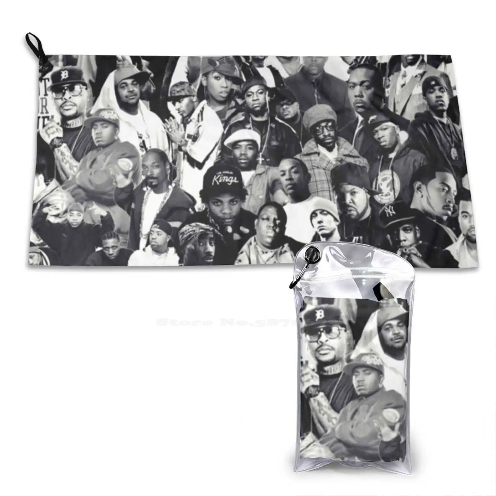 

Hip Hop Legends Collage Quick Dry Beach Towel Microfiber Bath Towels Hip Hop Legends Rap Icons Hip Hop Collage Old School Hip