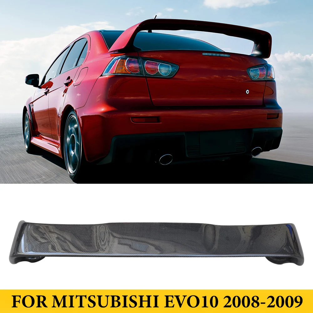 

For Mitsubishi Lancer EVO10 2008-2009 Carbon Fiber Rear Trunk Lip Wing OEM Style Spoiler Auto Tuning