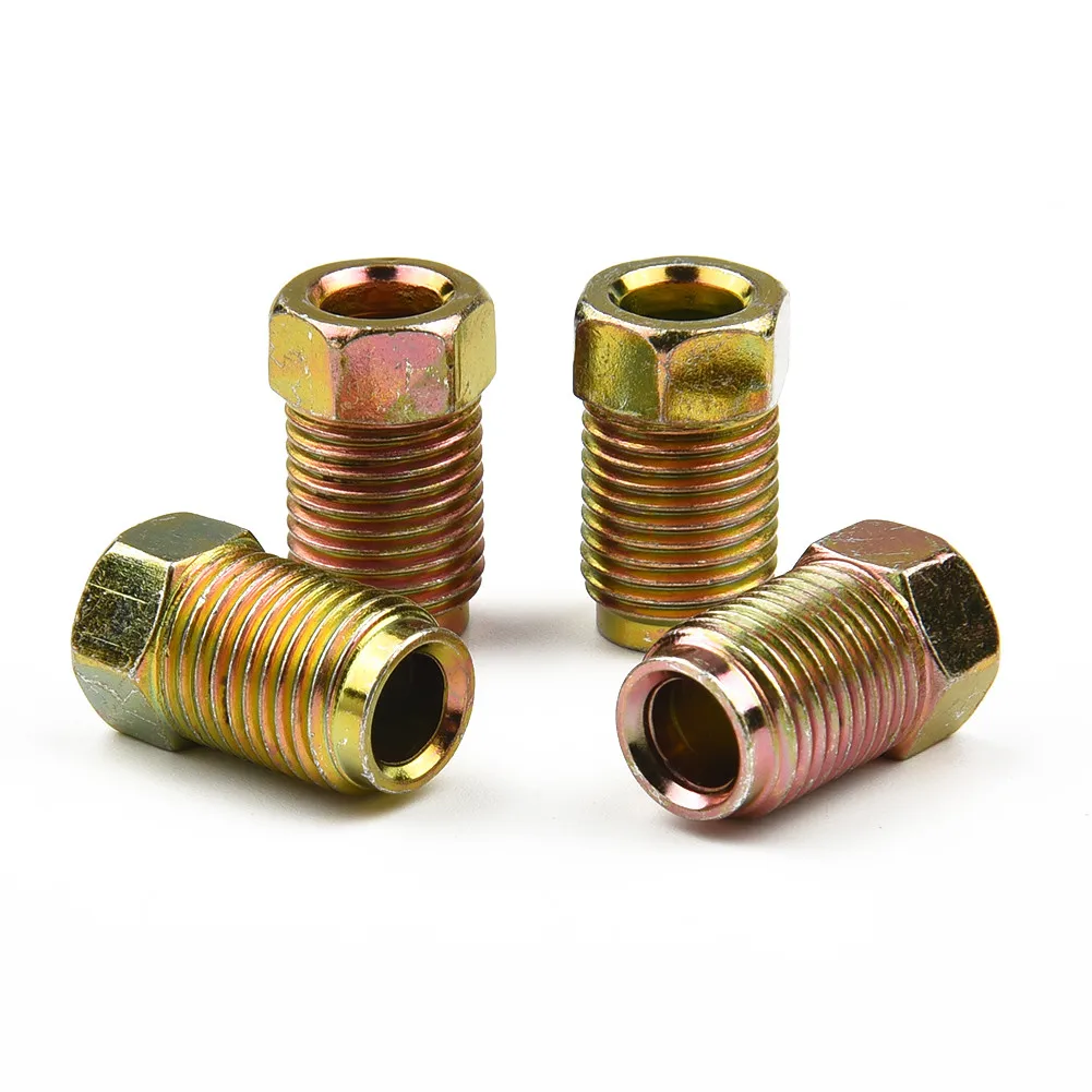 

6pcs Brake Pipe Fittings Brake Pipe Fittings 2pcs 2 Way Female Connector With 4pcs M10 10mm Male Nuts 3/16 " Union 10mm X 1mm