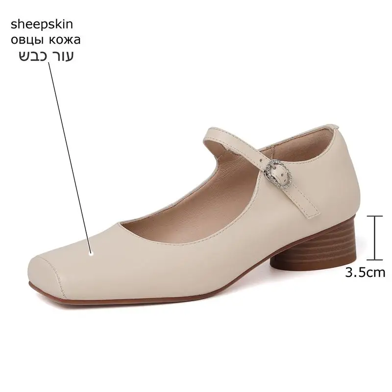 Size 33-40 Natural Genuine Leather Women Heels Shoes Print Designs Birthday Party Wedding Shoes Fashion High Heel Shoes