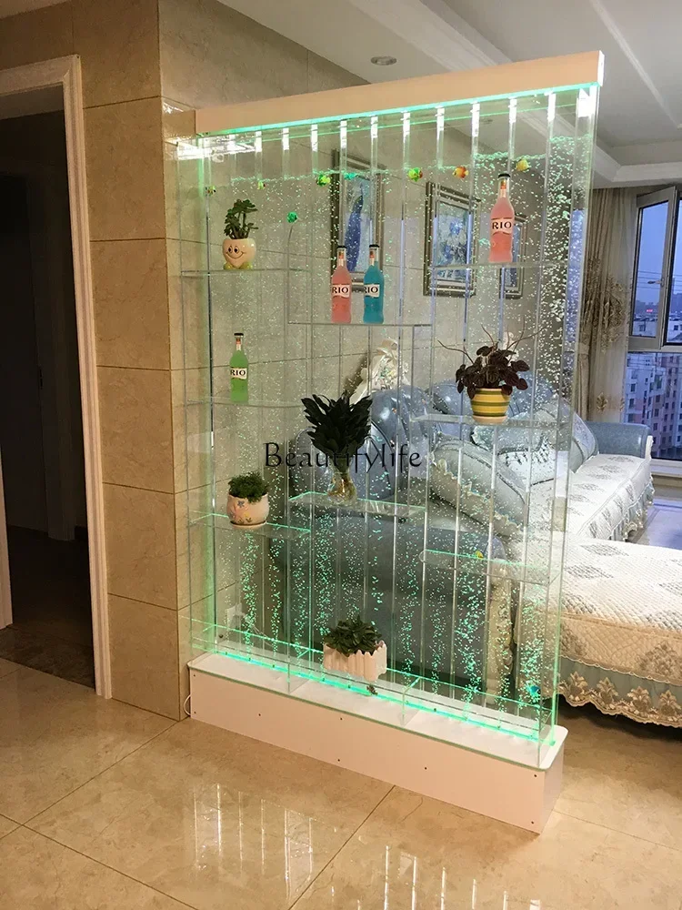 Большая акриловая водяная занавеска на стену с пузырьковым потоком подзарядные