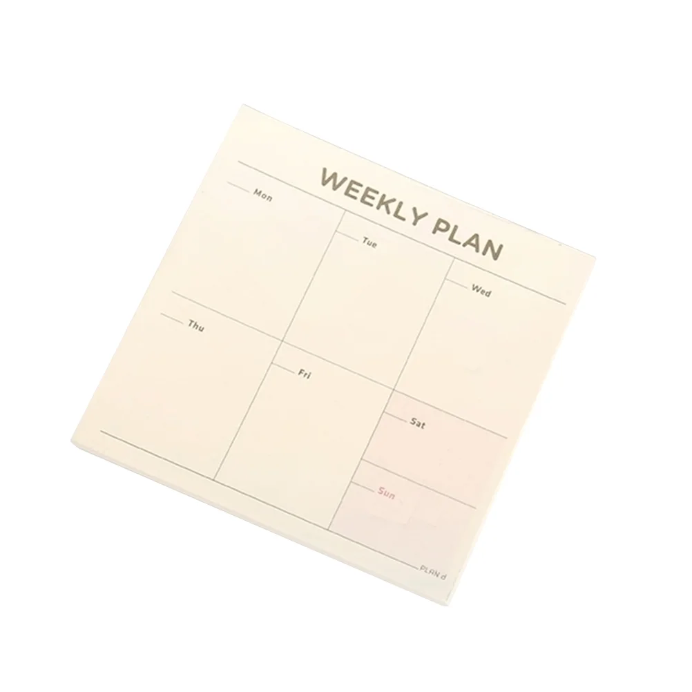 

Notebook Weekly Pad Planner Checklist Planning Schedule Notepad Diary Journal Desktop Memo Daily Dot Writing Calendar Task