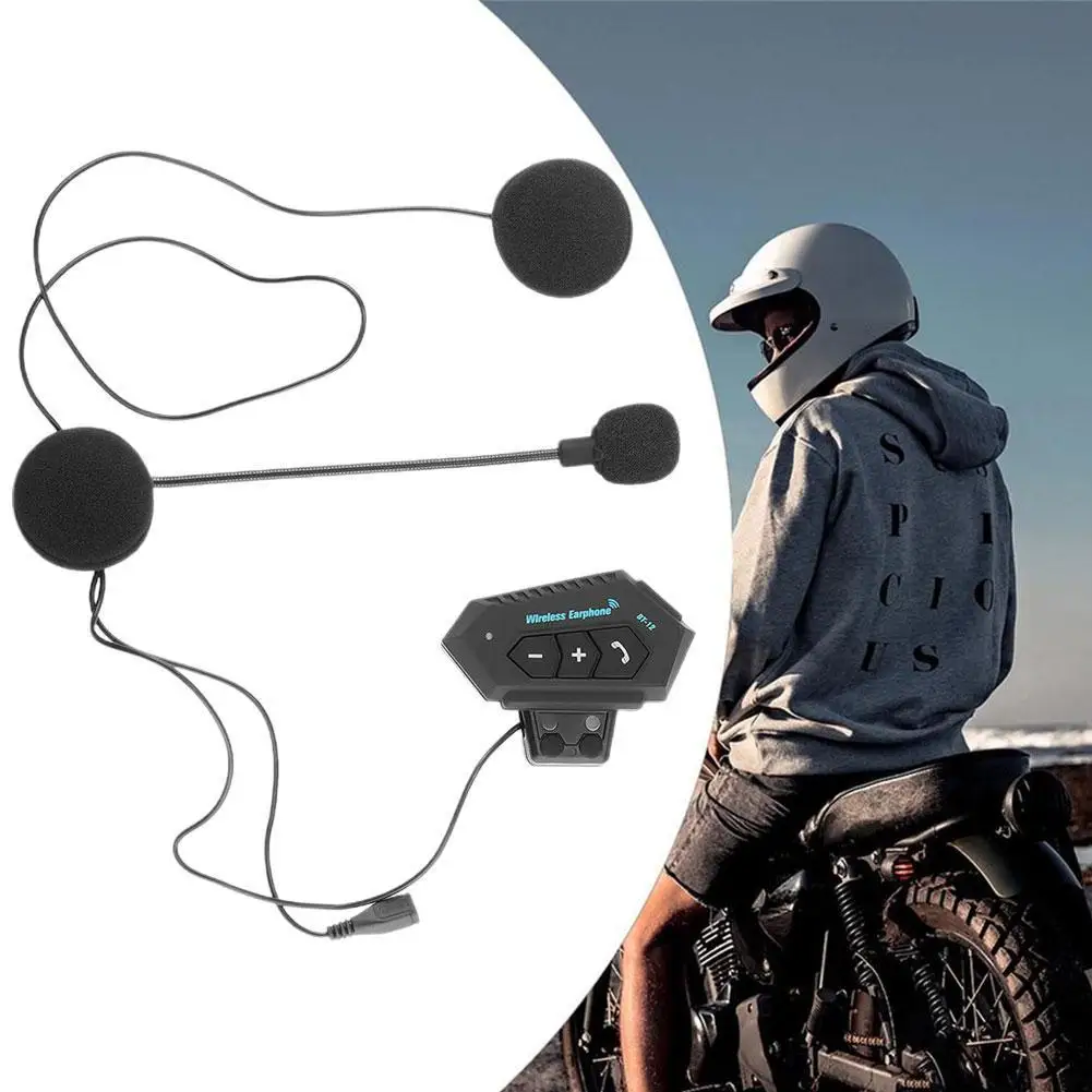 

Bluetooth 5.0 Headset for Helmet Motorcycle Headphones Handsfree Moto Motor Bike Motorbike Wireless Intercom Earphone