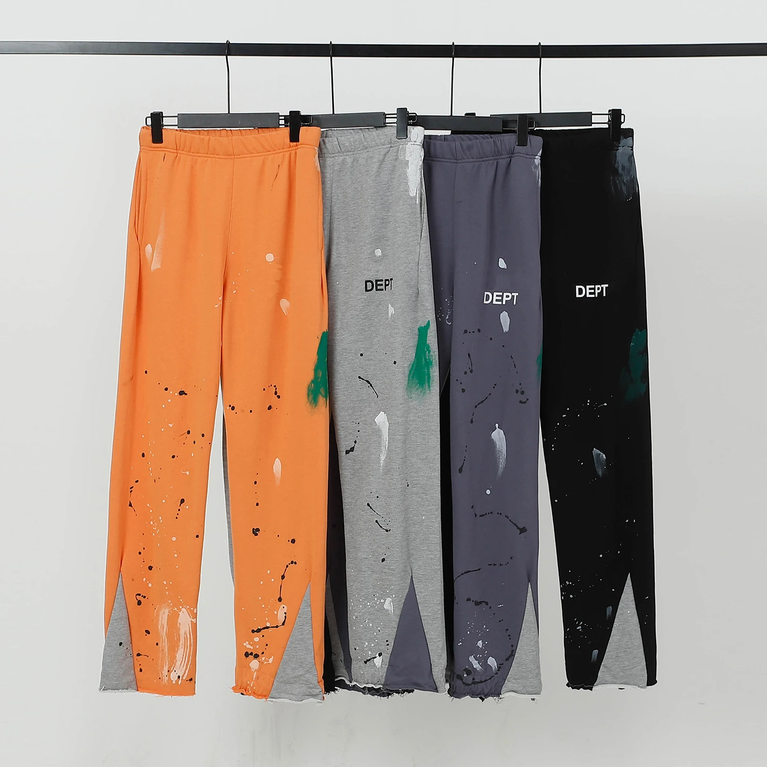 23Fw New Fashion Spring and Autumn Dept Painted Flare Sweat Pant High Quality Men Women Street Sweatpants Pants