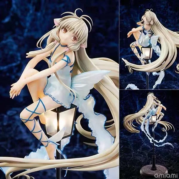 Original 39cm Hobby Max Anime Chobits Chii 1/7PVC Figure Model Doll Toys LED Collection Brinquedos Gift