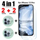 4 в 1 Защитная пленка для экрана для iPhone 13 12 11 Pro Max, пленка для объектива камеры для iPhone 12 13 Mini XS XR SE 2020 7 8 6S Plus, стекло