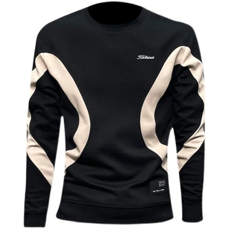 

Мужской свитер для гольфа Новинка весна-осень 2023 модное приталенное молодежное повседневное пальто в Корейском стиле с контрастным принтом для мужчин