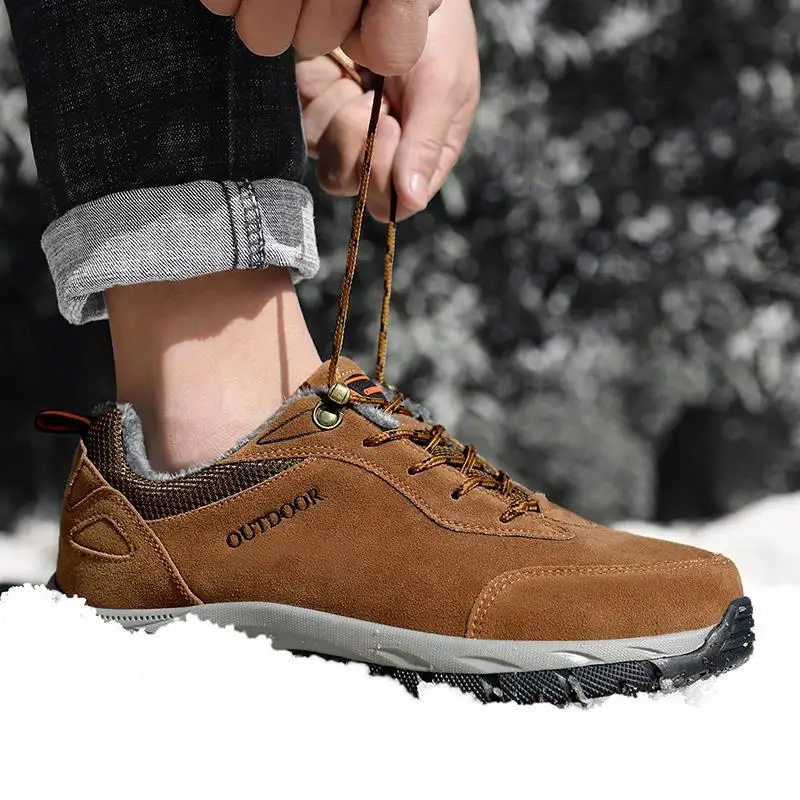 Brand Sport Shoes Men Winter Outdoor Mountaineer Shoes Non-slip Platform Sneakers Men Fashion Hiking Shoes Big Size Shoes Male