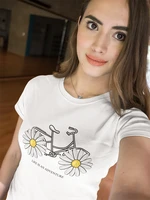 designer womens t shirts funny accessories for bikes sunflower drawing t shirt gifts for original summer fashion europe yeskuni
