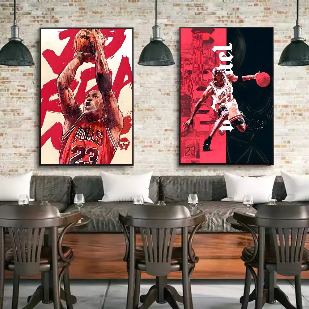 Майкл Джордан баскетболист холст постер HD искусство липкая стена