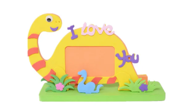 DIY Kits Photo Frame Foam Craft Toy Educational toys for Children Bee Owl Giraffe Dinosaur Elephant Cow Turtle | Игрушки и хобби