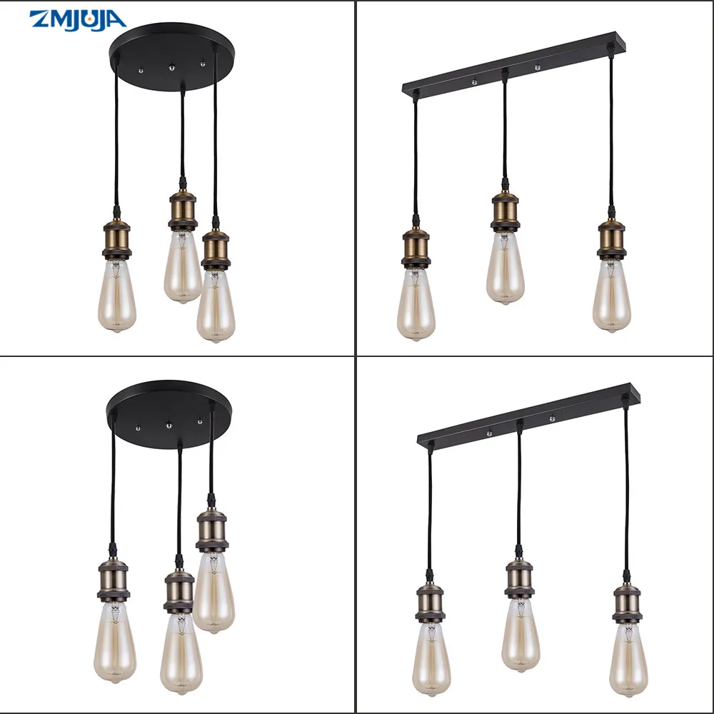 

Винтажная Подвесная лампа Эдисона, Цоколь для кофейного бара E27 E26, основание для винтовой лампы в стиле ретро, лофт, держатель для подвессве...