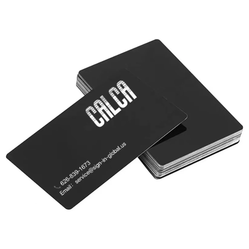 Металлические заготовки для визиток Алюминий 100 шт