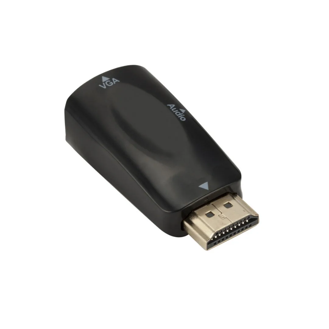 Видеоадаптер hdmi-совместимый с VGA штекер-гнездо конвертер 3 5 мм разъем аудио HD 1080P