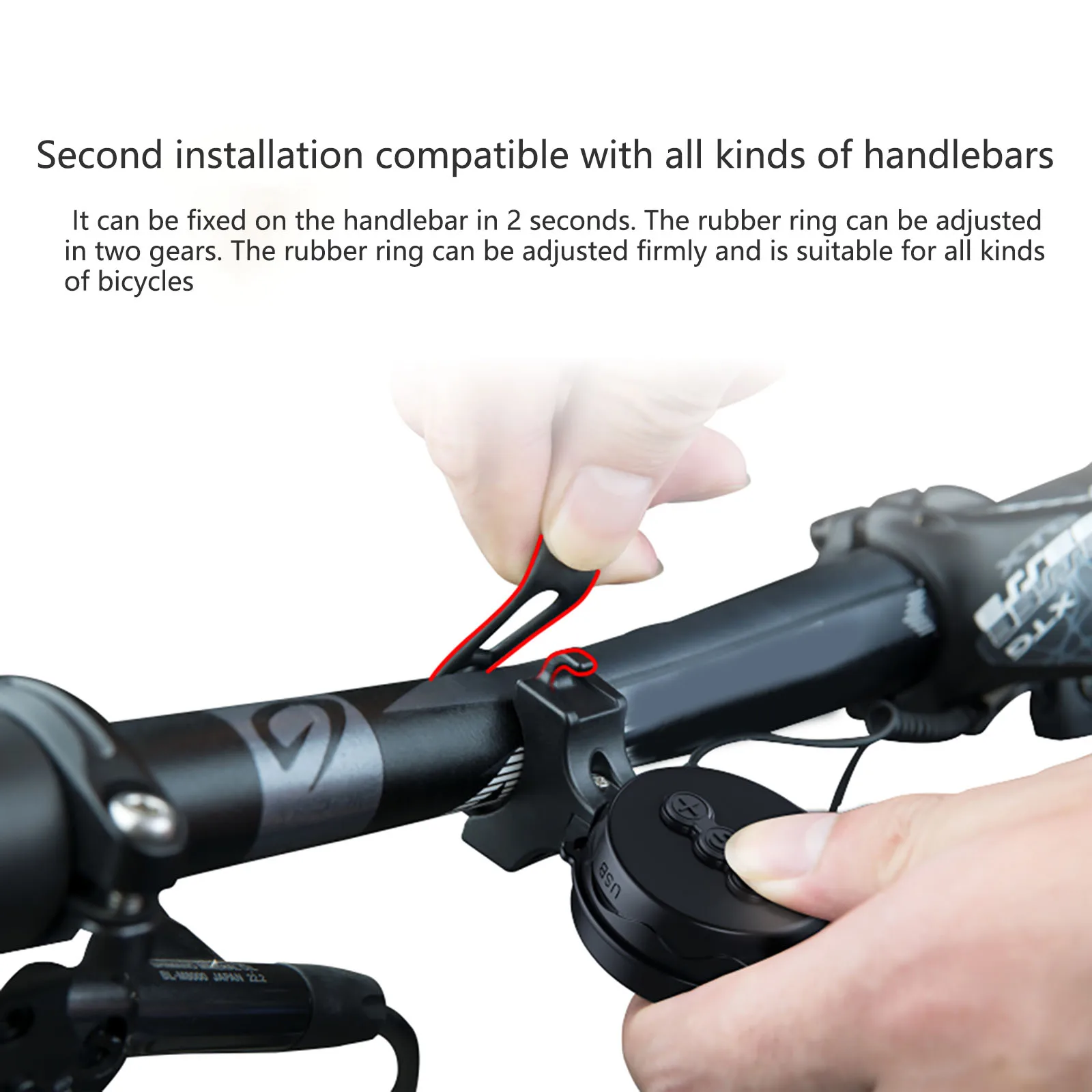 

Loud USB Bell Ride Upgraded Charging Horn For Mountain Bike Dead Speed MTB Bike Handlebar Safety Anti-theft Alarm Bicicletas