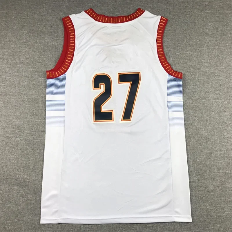 

Basketball Jersey No.27 Murray We Have Your Favorite Name Logo Pattern Mesh Embroidery Material Jump Shot Training Retro Top