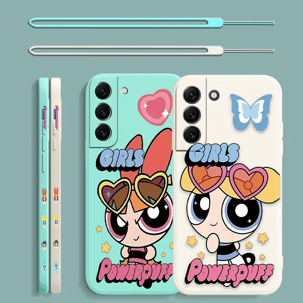 

Cute The Powerpuff Girls Anime Phone Case For Samsung Galaxy S23 S22 S21 S20 FE Ultra S11 S11E S10 S10E S9 Plus Lite 5G Cover