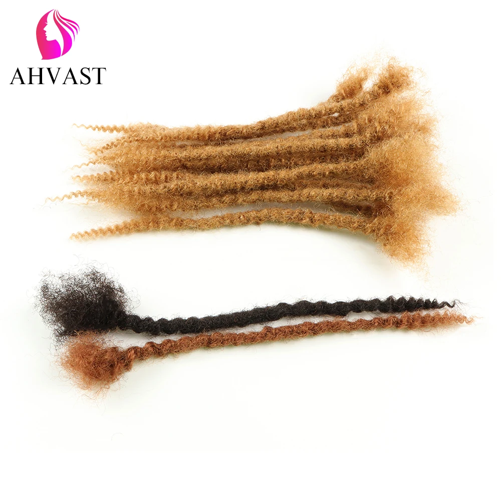 AHVAST dreads 2022 New Arrivals Human Hair Soft Textured Locs Curly Ends Handmade Dreadlock Extensions