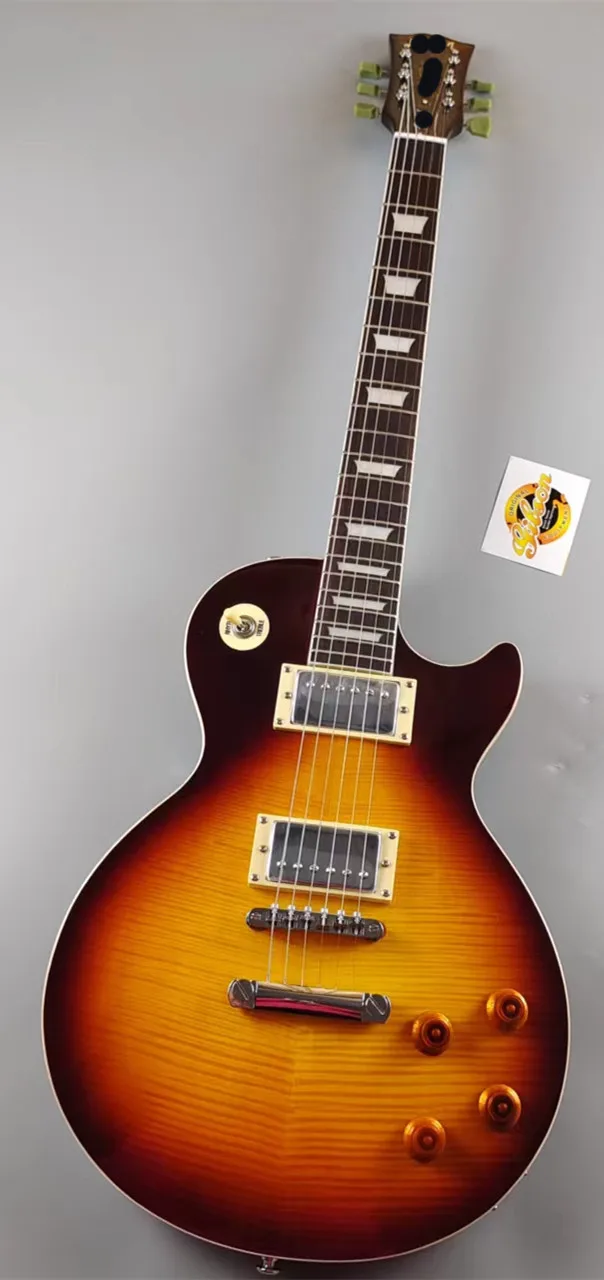 

Качественная ЭЛЕКТРИЧЕСКАЯ ГИТАРА LP, табачный градиент, корпус из красного дерева, фотоэлемент, Быстрая Бесплатная Доставка,