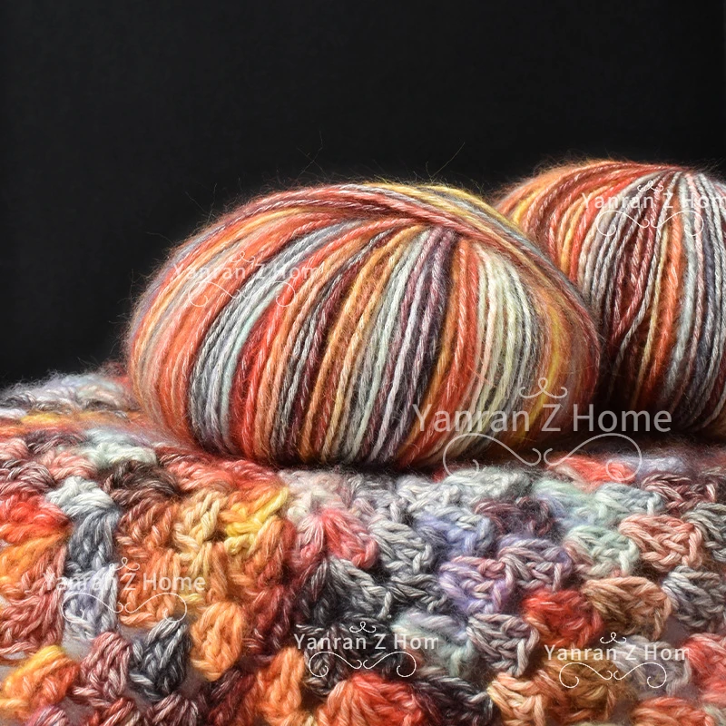 

50G Warm Camouflage Cotton Yarn Sprayed Cotton Yarn Mixed Color Cotton Yarn Handmade DIY Camouflage Cotton Knitting Yarn Bulk