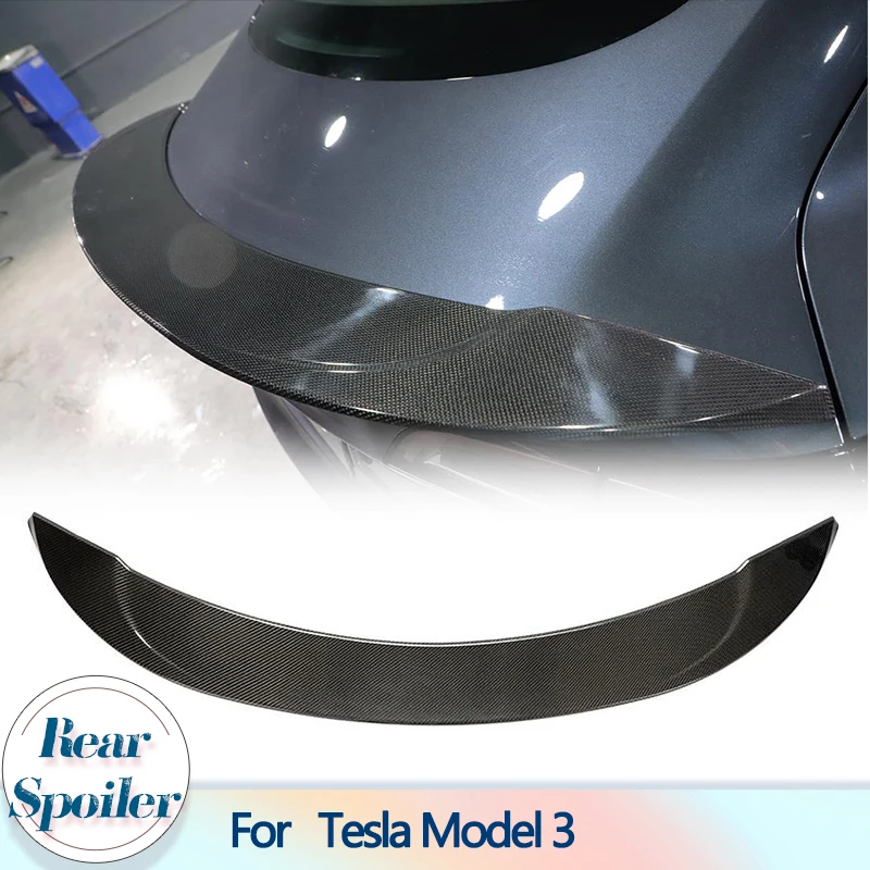 

Car Rear Trunk Spoiler Wing for Tesla Model 3 2019 Carbon Fiber Auto Racing Tail Trunk Boot Lid Wing Lip Spoiler Accessories