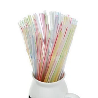 flexible plastic straws striped multi colored bpa free disposable straw disposable water drink cola straw milk juice straws
