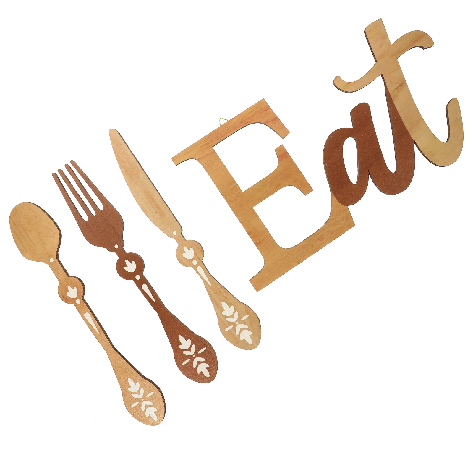 

Kitchen Decor Wall Farmhouse Fork Spoon Restaurant Wood Wooden Sign Cutout Dining Room Eat